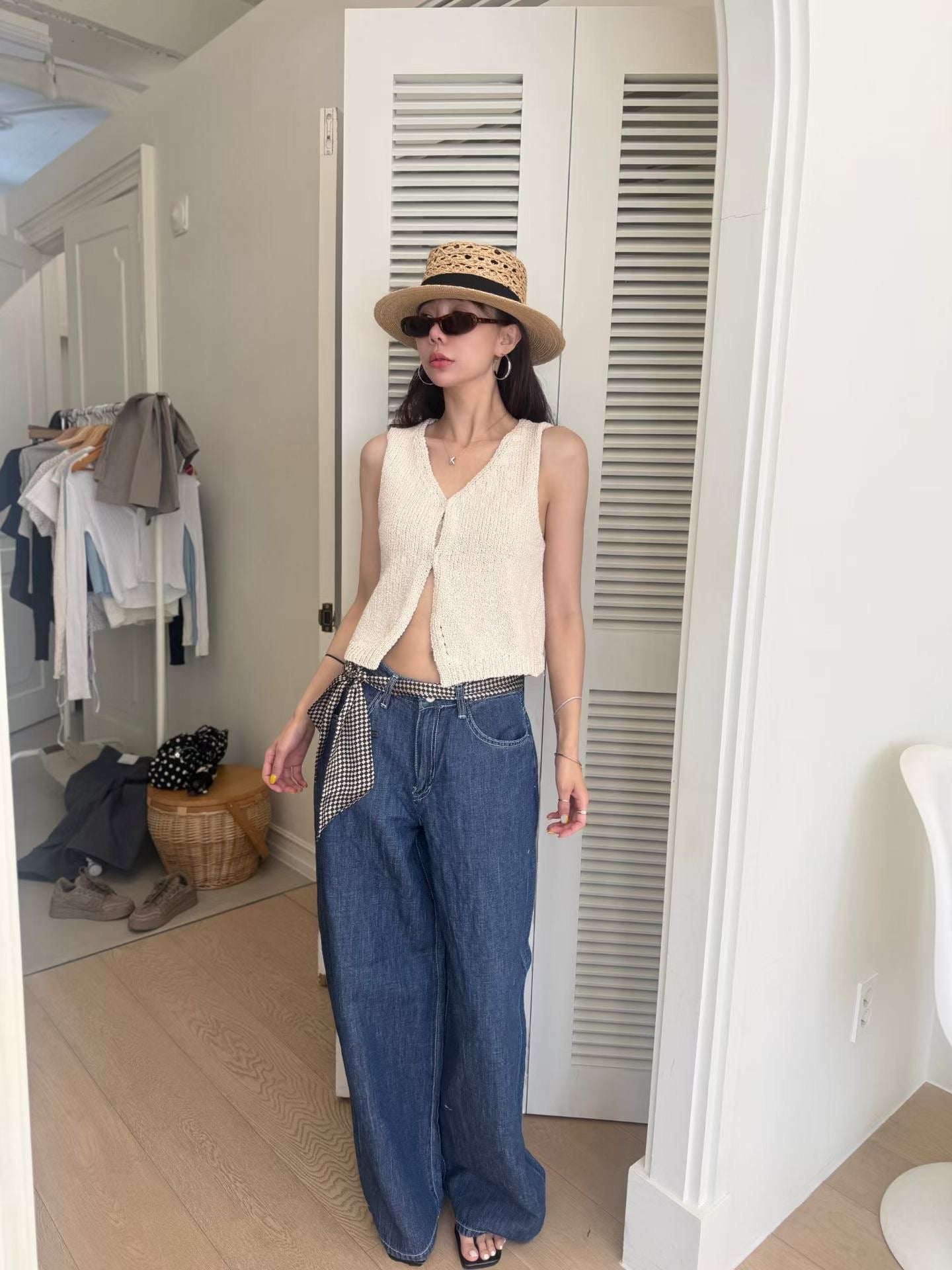 Cool Wide Leg Denim Jeans