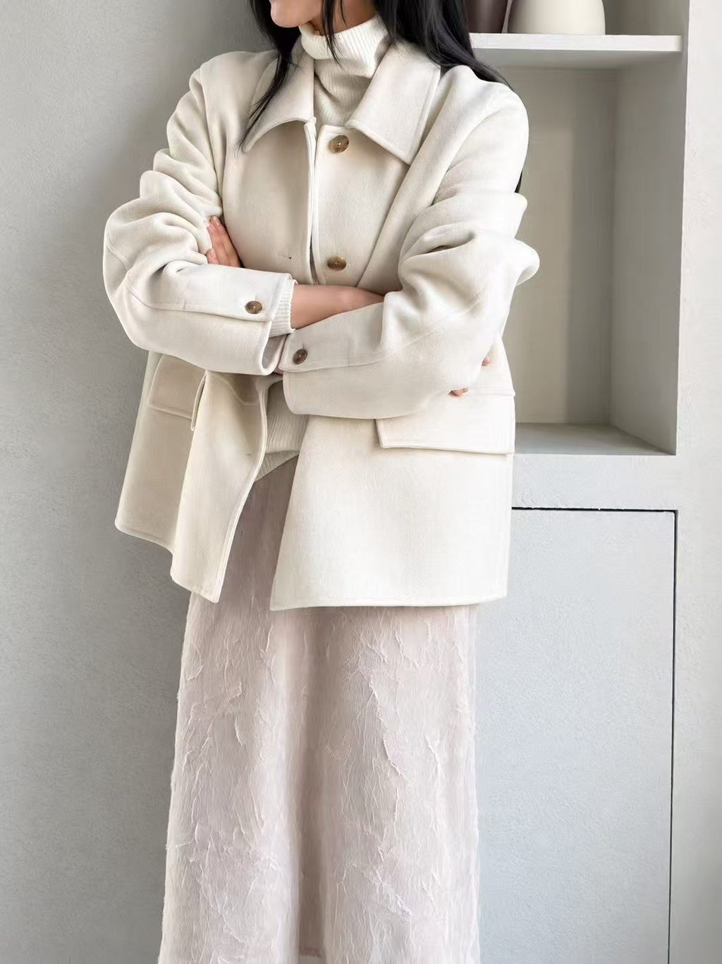 Fur Collar Short Coat