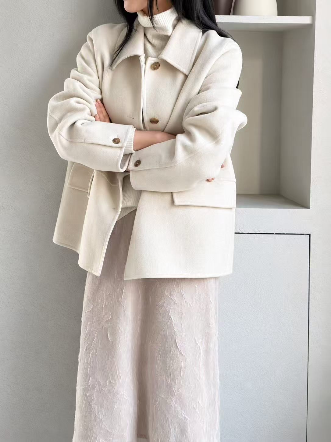 Fur Collar Short Coat