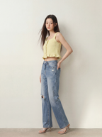 Yellow Tweed Tank Top