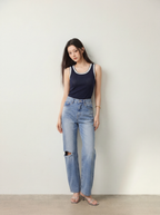 Knitted Outline Tank Top