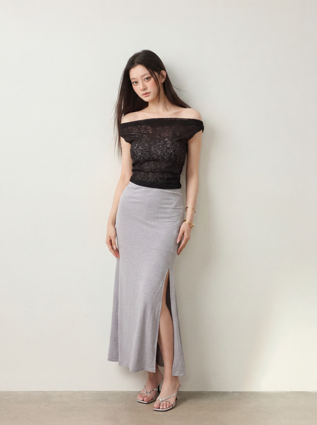 See Through Off Shoulder Top