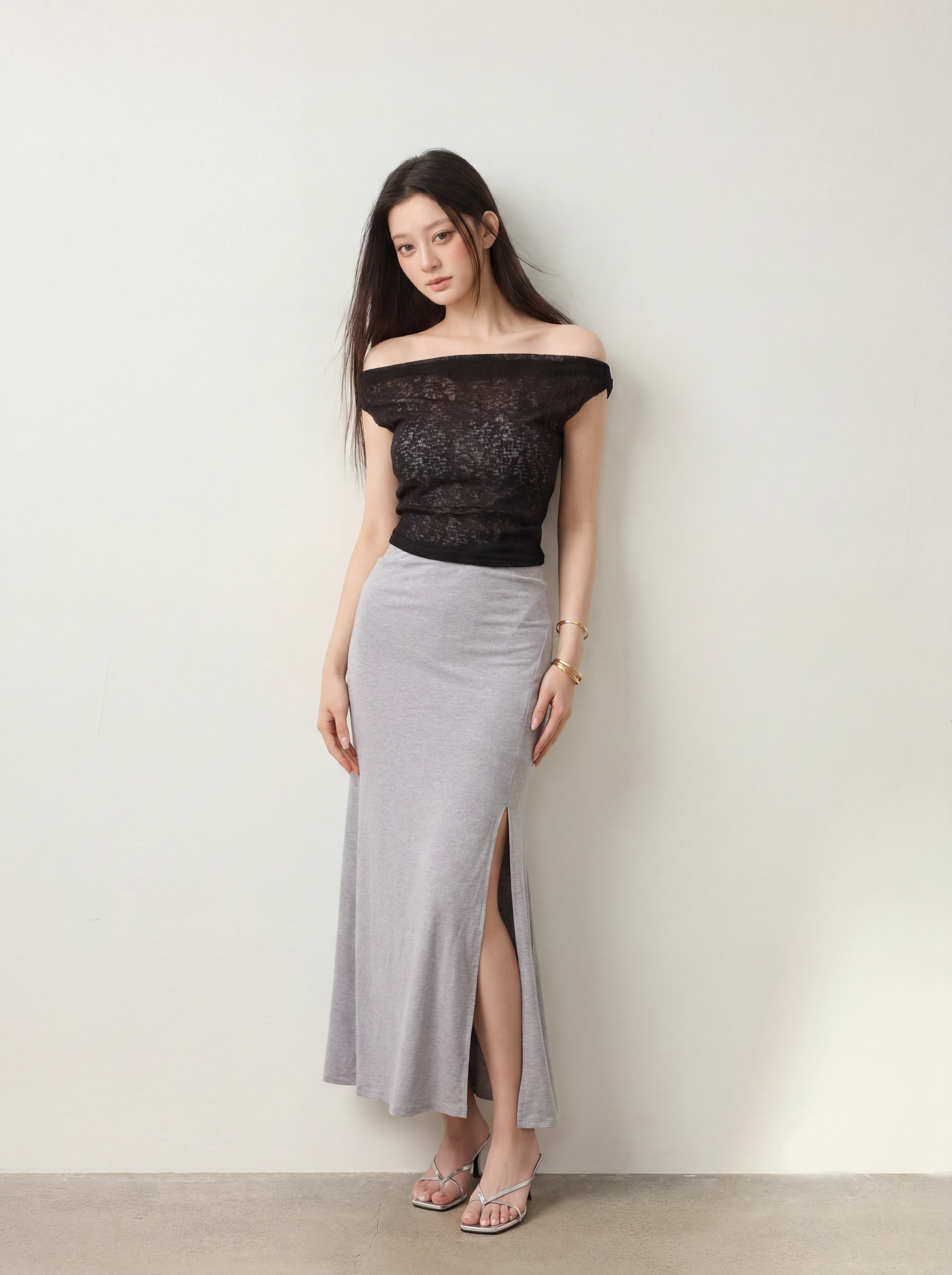 See Through Off Shoulder Top