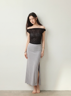 See Through Off Shoulder Top