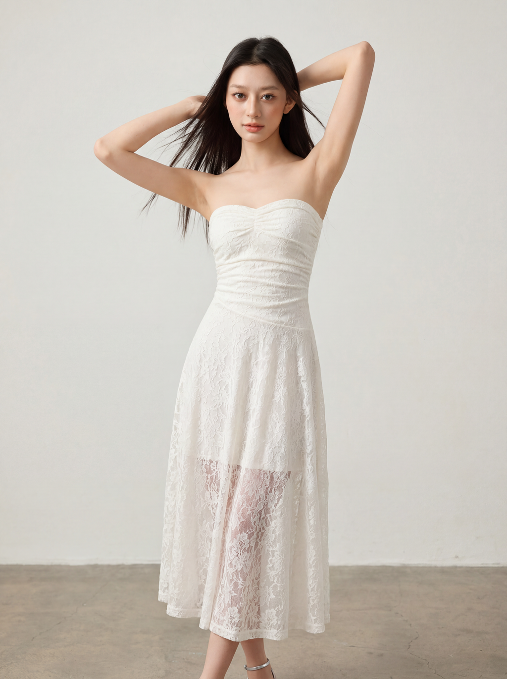 Off Shoulder Lace Maxi Dress
