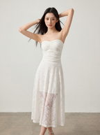 Off Shoulder Lace Maxi Dress