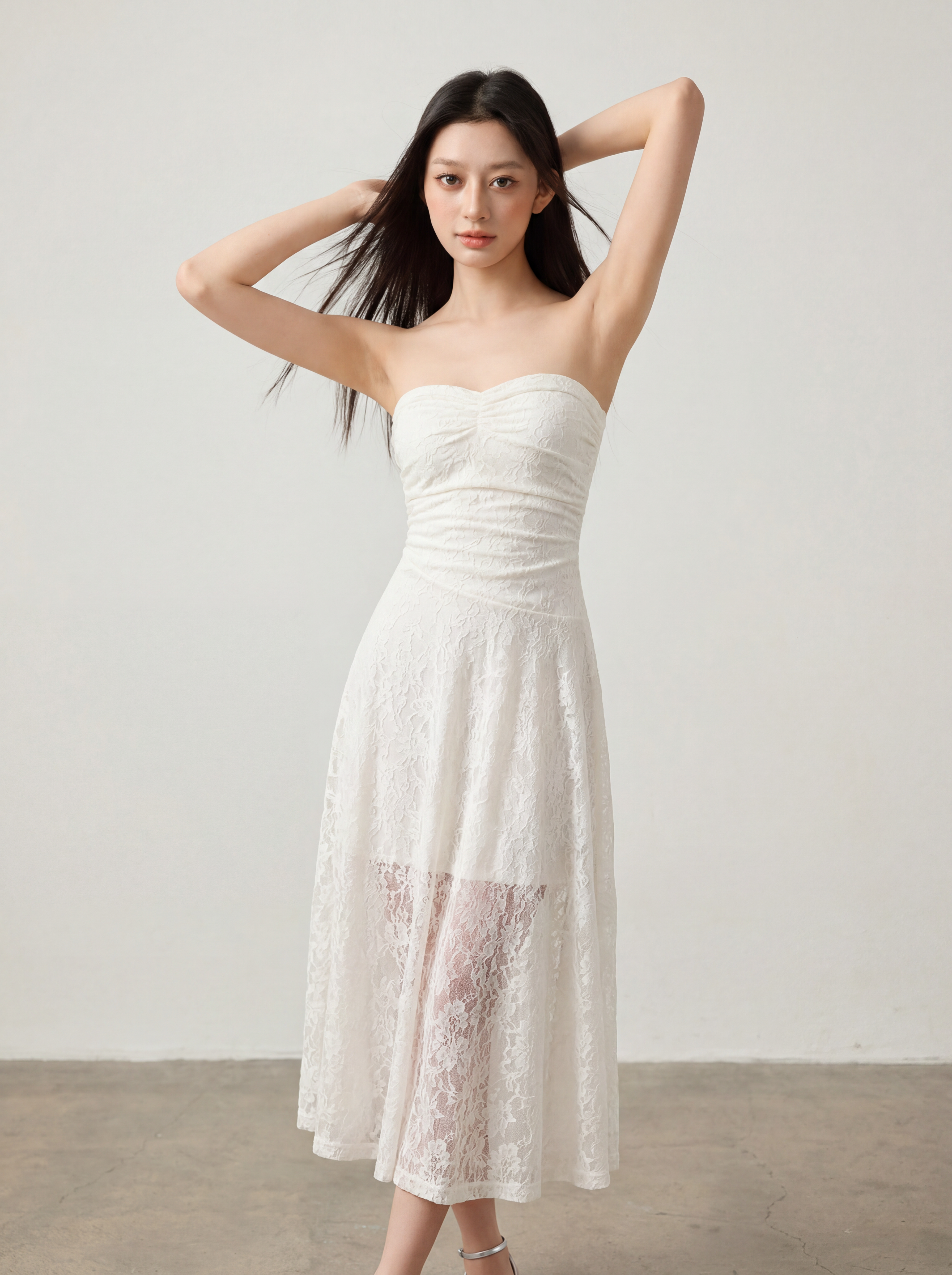 Off Shoulder Lace Maxi Dress