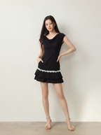 Cotton Lace Back Mini Dress