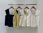 Linen Puffy Tank Top