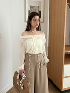 See through ruffles shirt