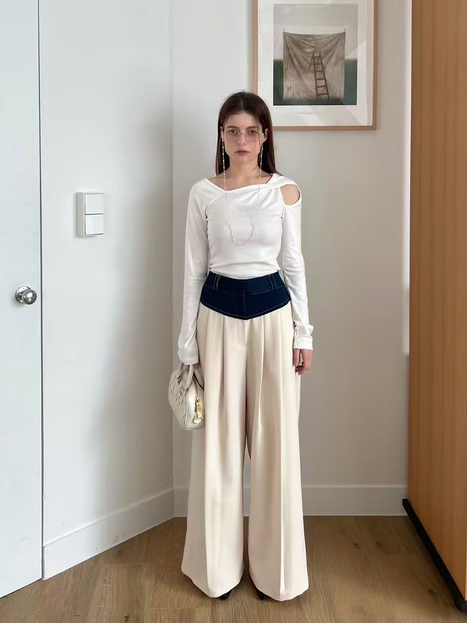 Denim Chiffon Jeans