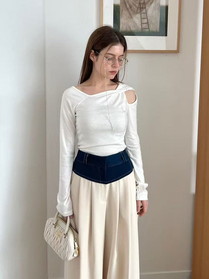 Denim Chiffon Jeans