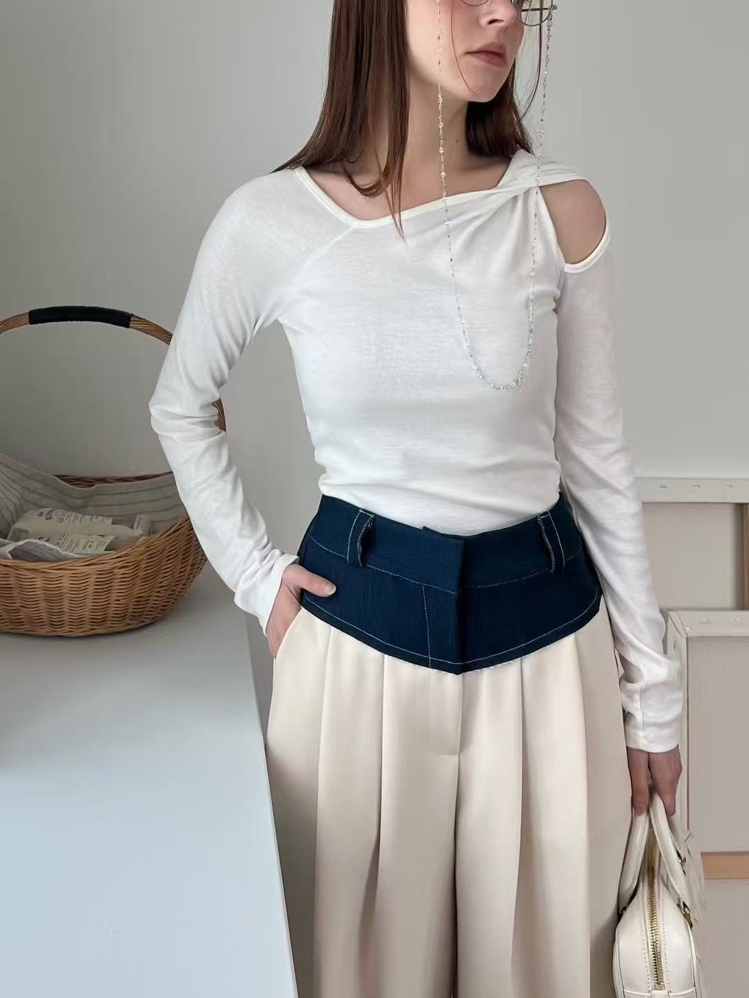 Denim Chiffon Jeans