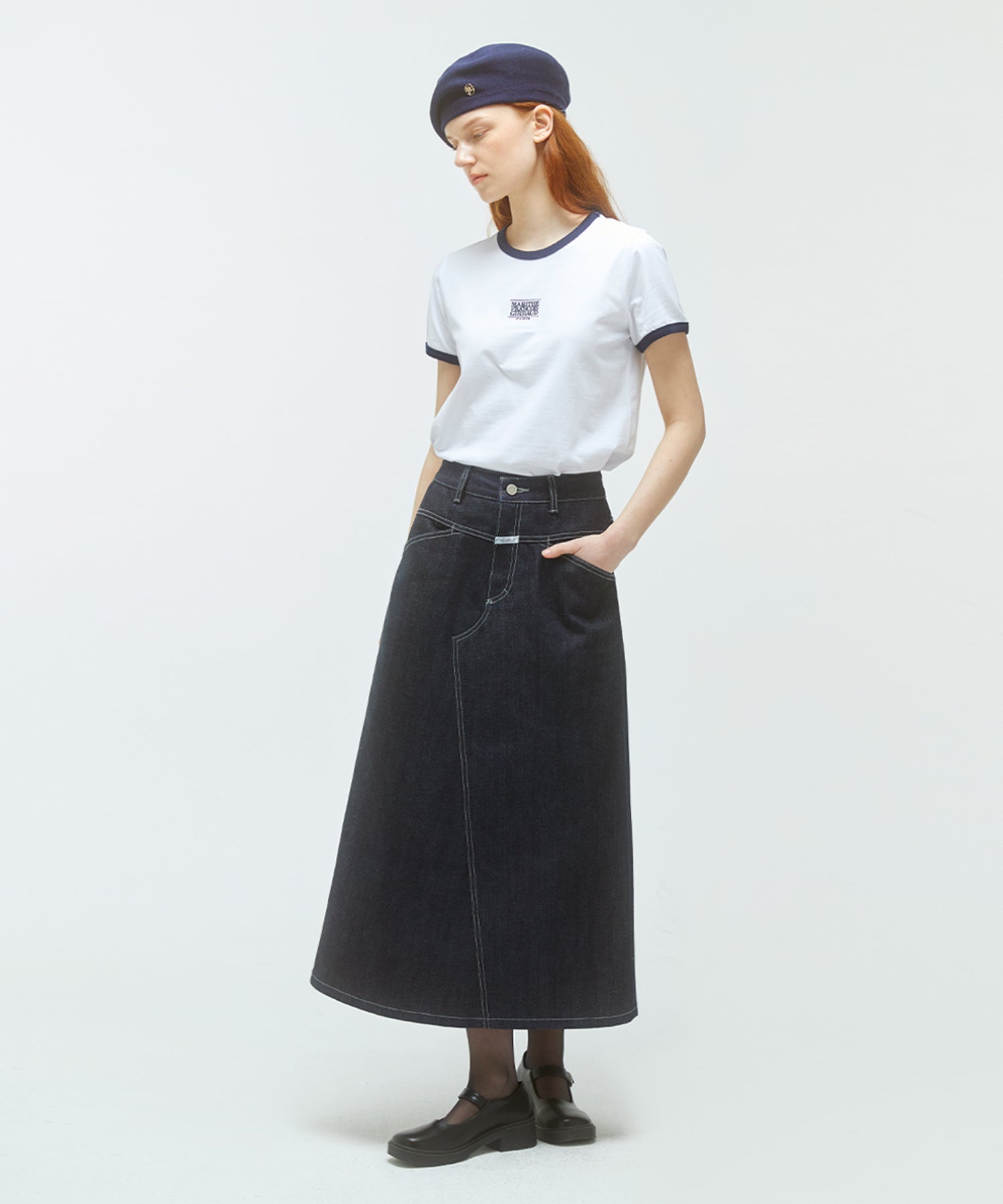W CLASSIC LOGO RINGER TEE
