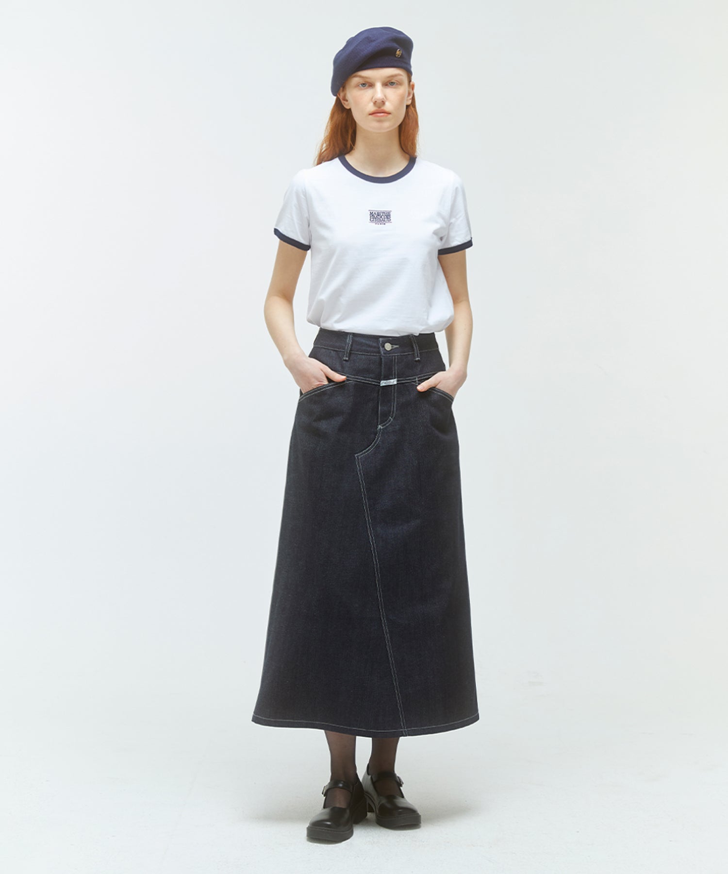 W CLASSIC LOGO RINGER TEE