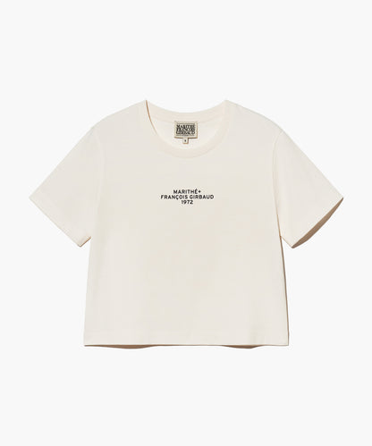 W LETTERING CROP TEE