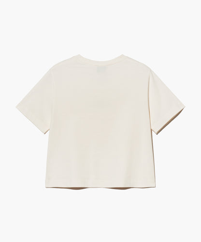 W LETTERING CROP TEE