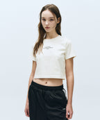 W LETTERING CROP TEE