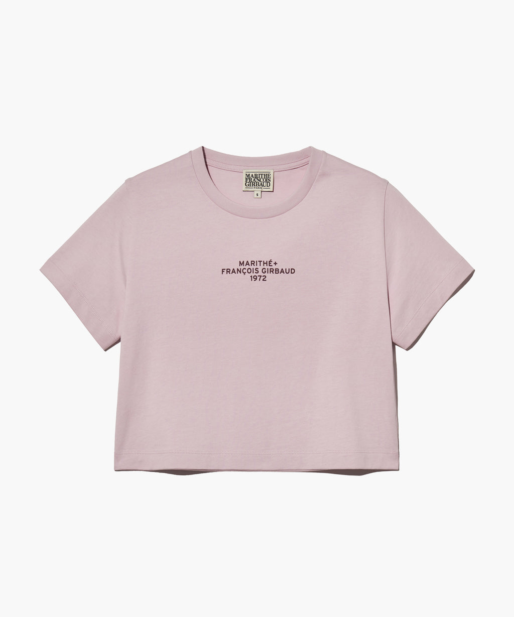 W LETTERING CROP TEE