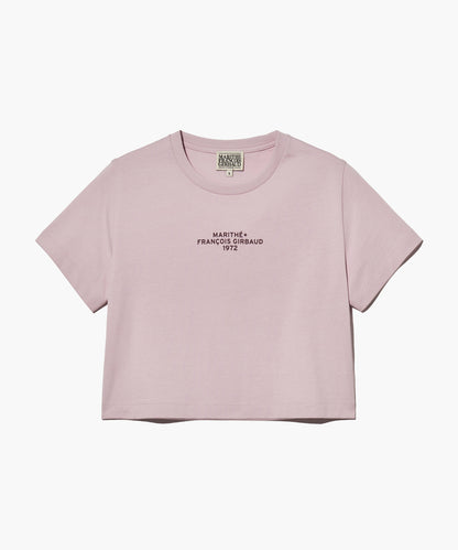 W LETTERING CROP TEE