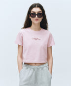 W LETTERING CROP TEE