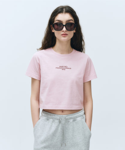 W LETTERING CROP TEE