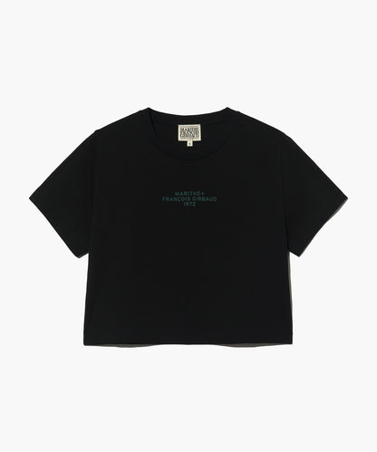 W LETTERING CROP TEE