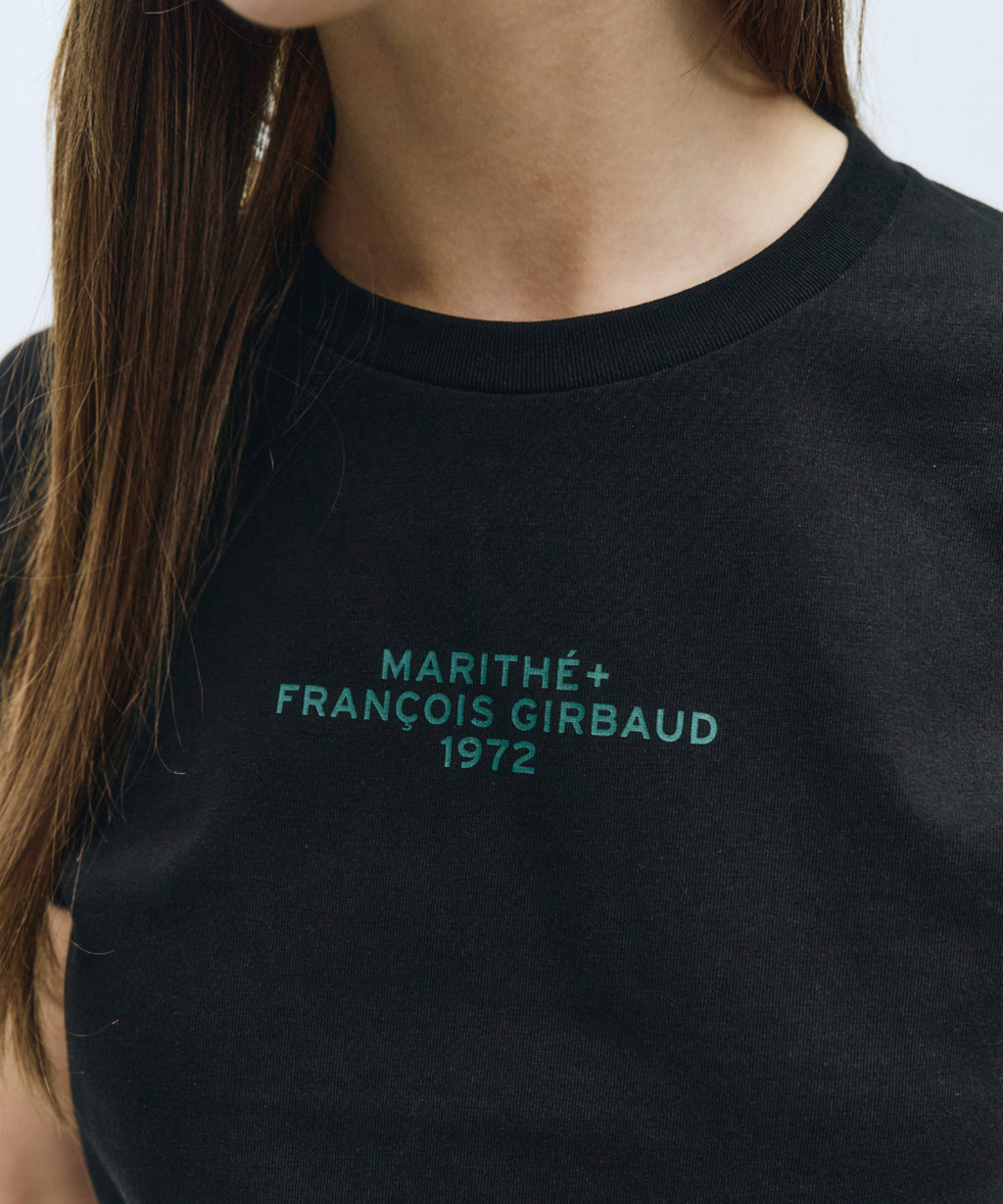 W LETTERING CROP TEE