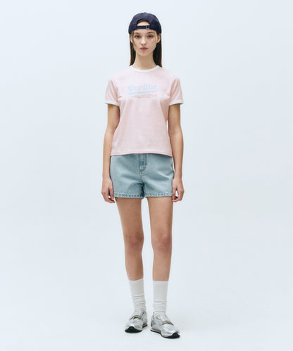 W VINTAGE BASEBALL RINGER TEE