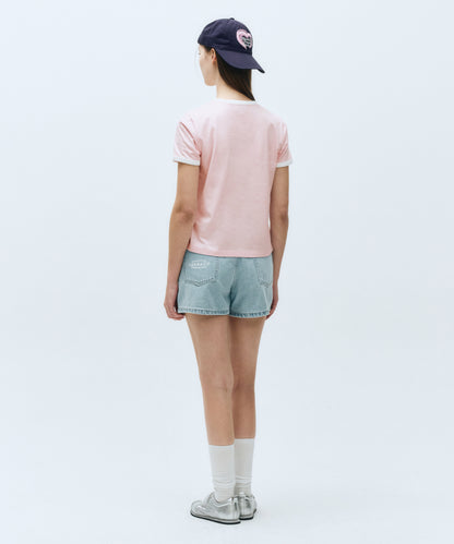 W VINTAGE BASEBALL RINGER TEE