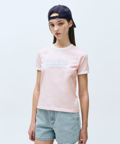 W VINTAGE BASEBALL RINGER TEE