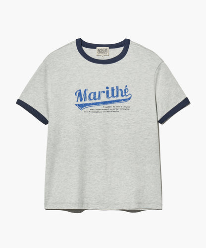 W VINTAGE BASEBALL RINGER TEE