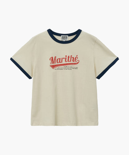 W VINTAGE BASEBALL RINGER TEE