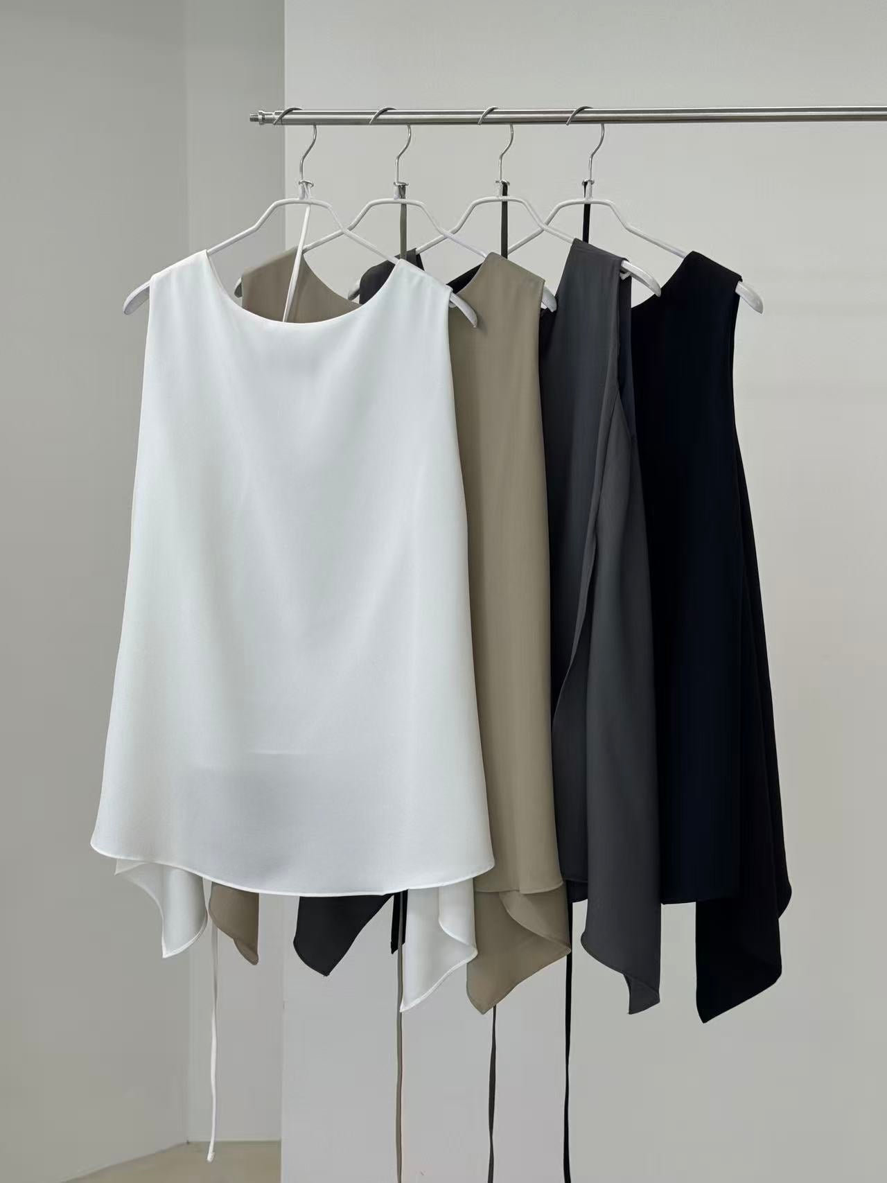 Flyer Chiffon Tank Top with belt
