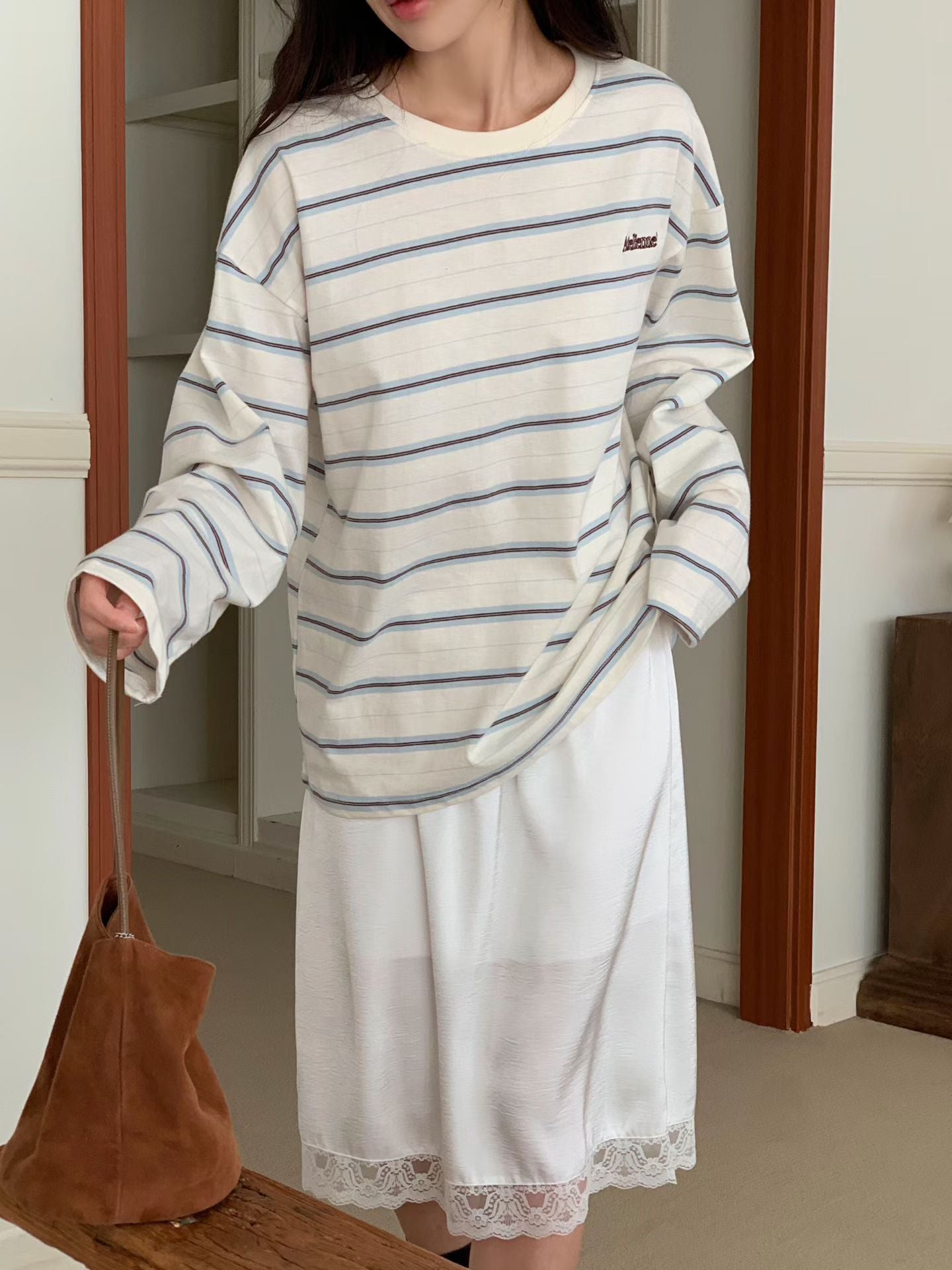 Striped Cotton Oversized Top