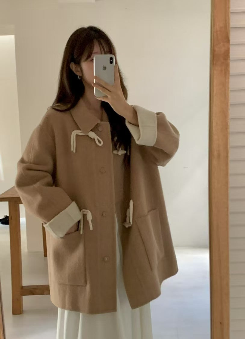 Simple Duffle Collar Jacket
