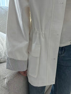 Mix Shirt Layered Trench Coat