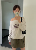 Boat Neck Sweatshirt