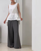 Flyer Chiffon Tank Top with belt
