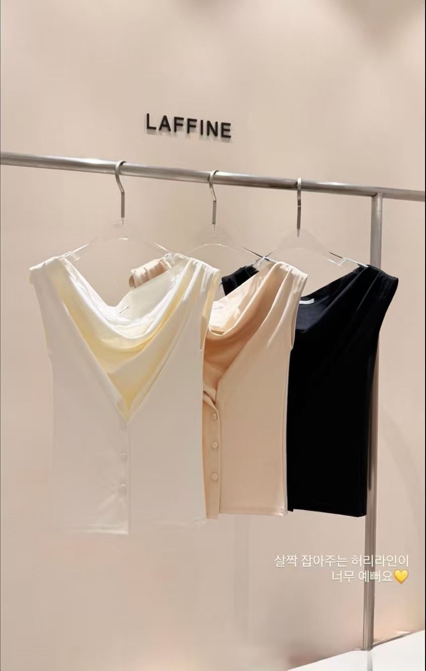 Draped Neck Button Tank Top