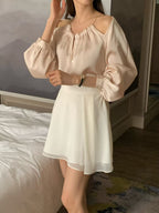 Silky V Off Shoulder Shirt