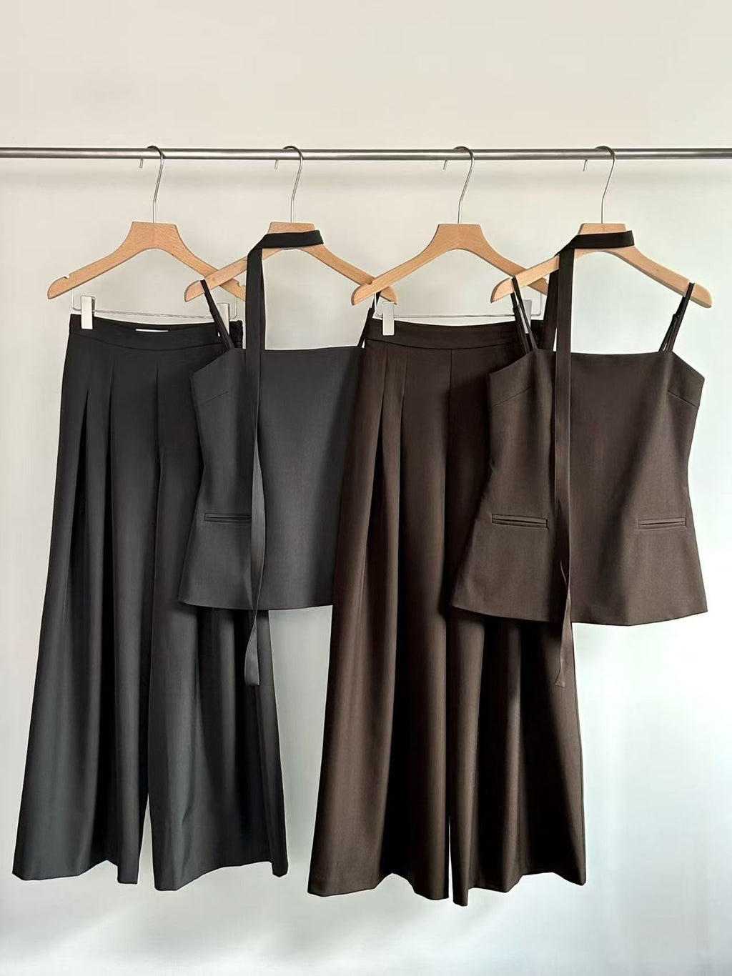 Drapey Pleated Wide Leg Pants