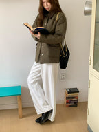 Cotton Collar Neck Jacket