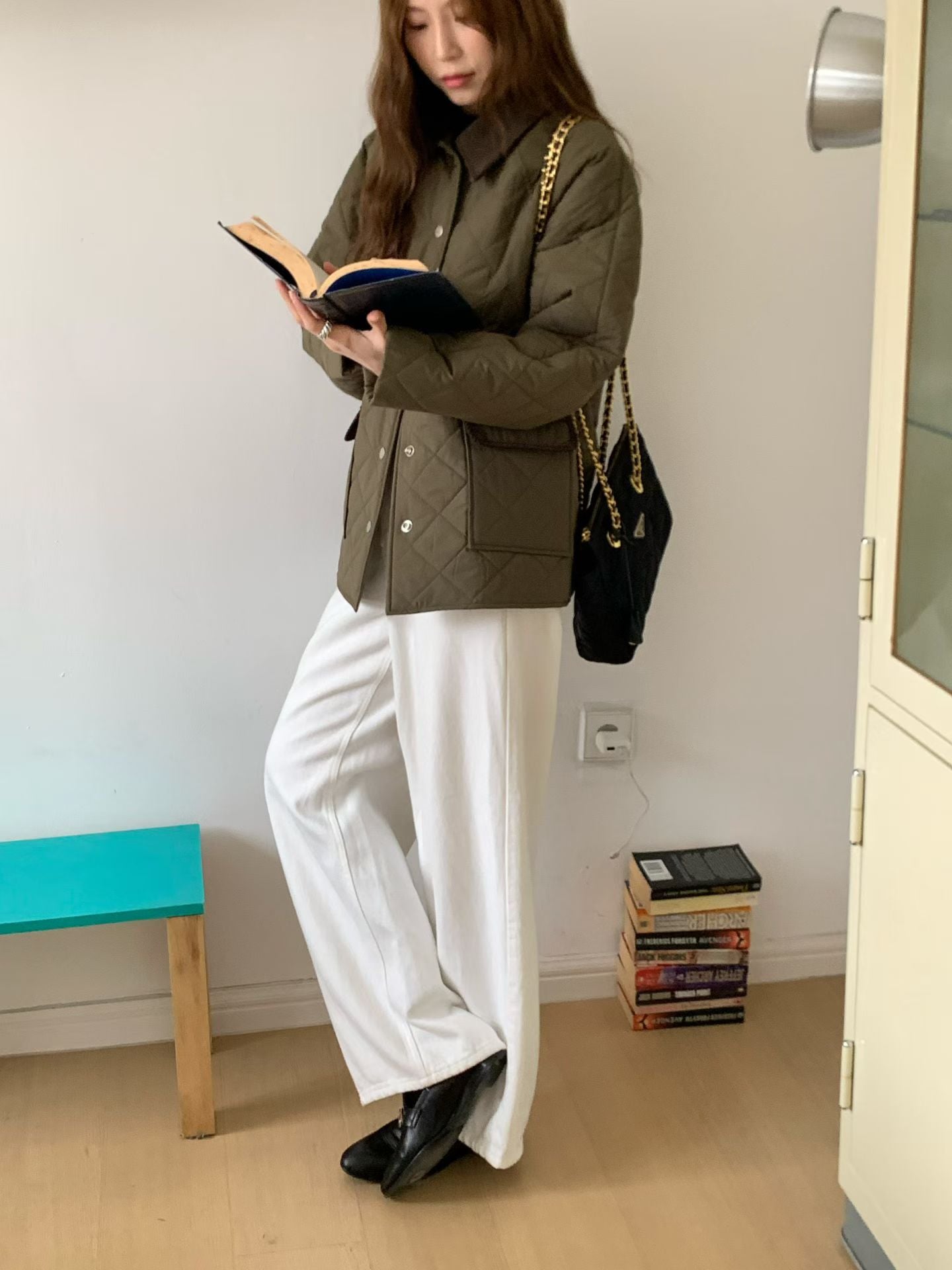 Cotton Collar Neck Jacket