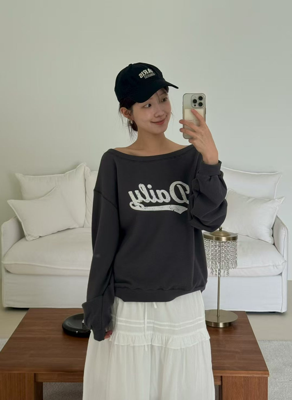 Boat Neck Sweatshirt