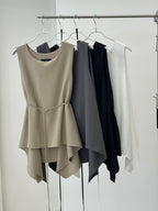 Flyer Chiffon Tank Top with belt
