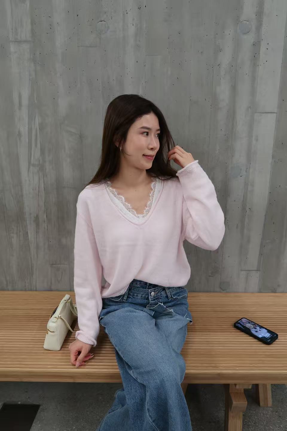 Loose V Neck Top