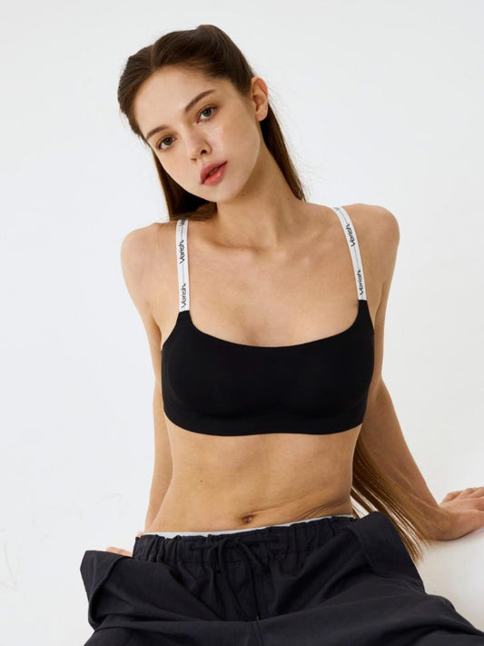 COOL FIT BRA VOLUME FIT LOGO SQUARE 輕量豐胸無鋼圈內衣-LOGO 平領 [3 colors]