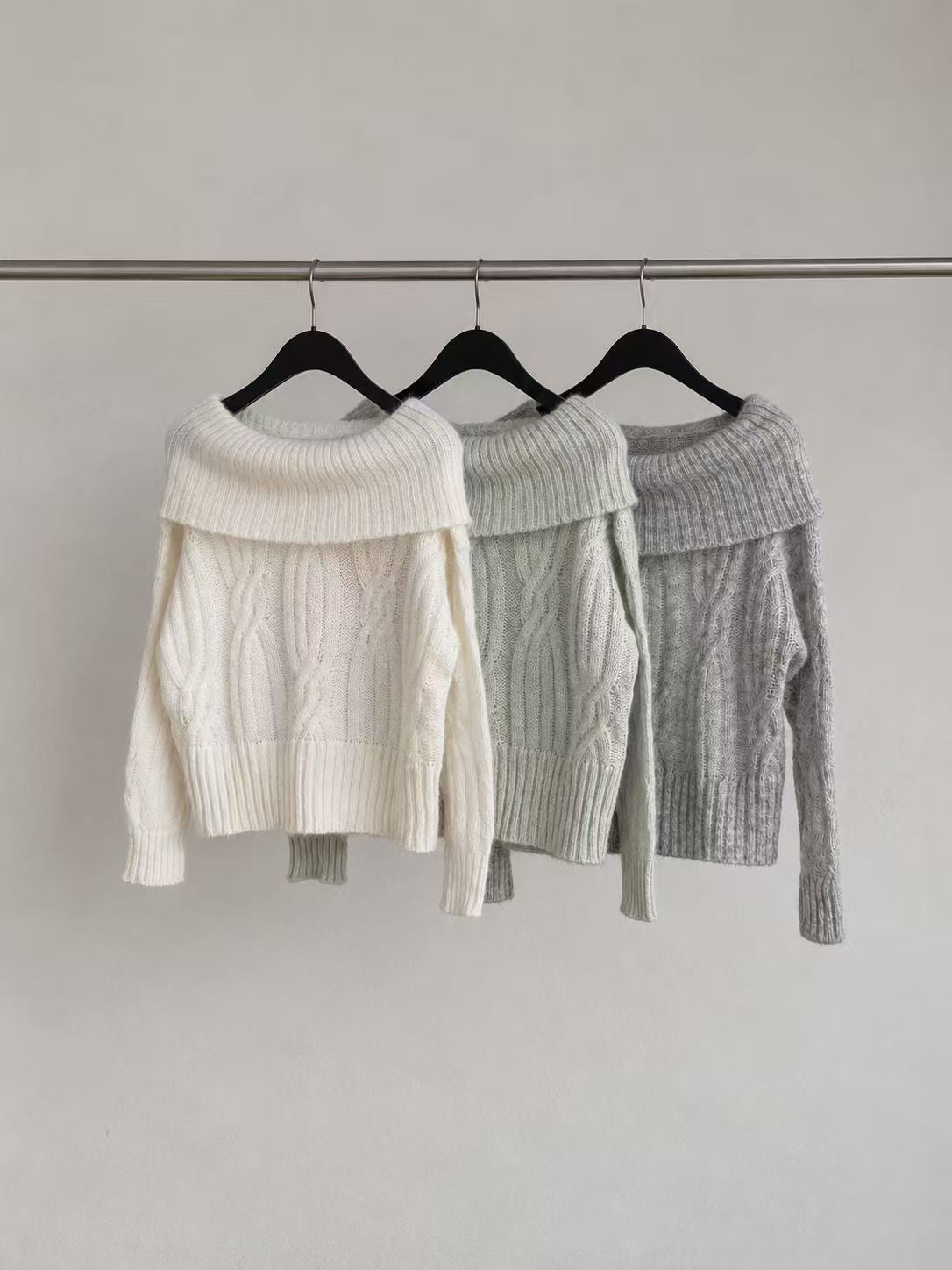 Off Shoulder Cable Top