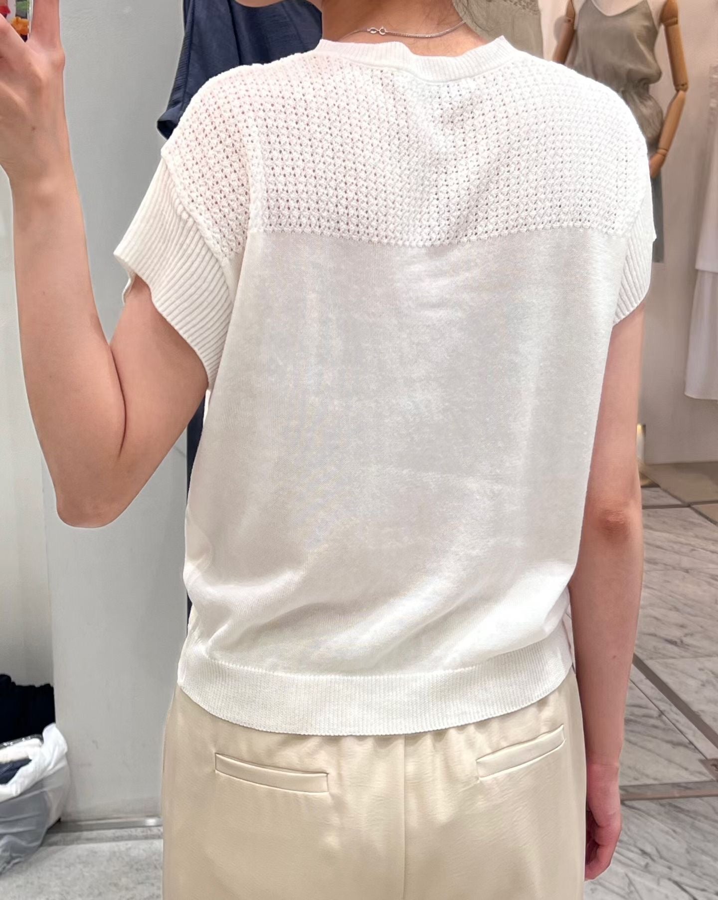 Knitted Dotted T Top